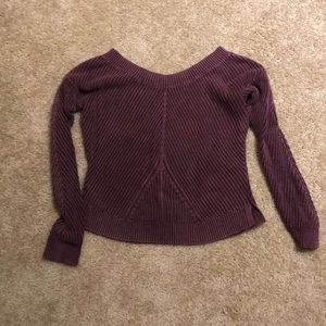 Aerie Ribbed Off The Shoulder Sweater